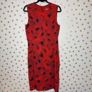 Michael kors collection poppy floral sheath dress 14